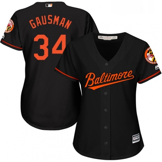 Womens Majestic Baltimore Orioles 34 Kevin Gausman Authentic Black Alternate Cool Base MLB Jersey Womens Majestic Baltimore Orioles 34 Kevin Gausman Authentic Black Alternate Cool Base MLB Jersey