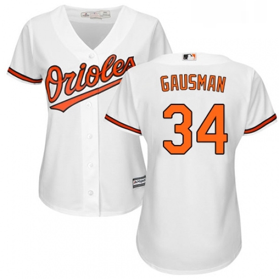Womens Majestic Baltimore Orioles 34 Kevin Gausman Authentic White Home Cool Base MLB Jersey Womens Majestic Baltimore Orioles 34 Kevin Gausman Authentic White Home Cool Base MLB Jersey