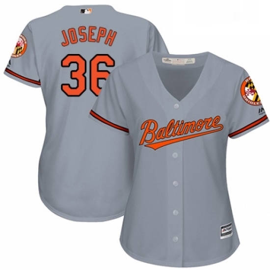Womens Majestic Baltimore Orioles 36 Caleb Joseph Authentic Grey Road Cool Base MLB Jersey Womens Majestic Baltimore Orioles 36 Caleb Joseph Authentic Grey Road Cool Base MLB Jersey