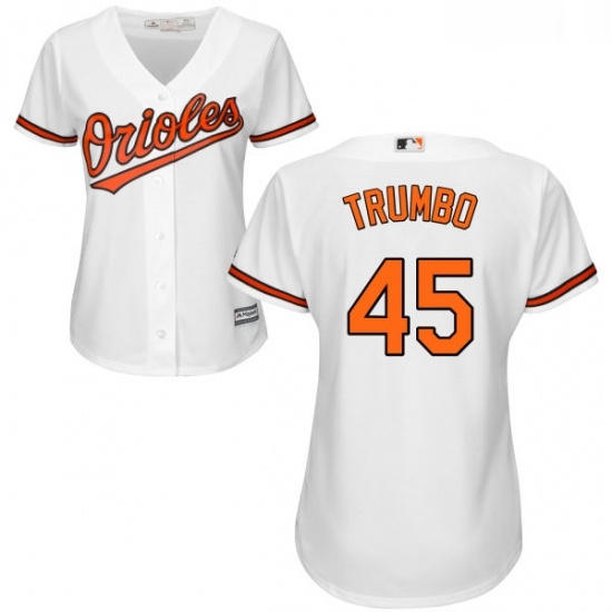 Womens Majestic Baltimore Orioles 45 Mark Trumbo Authentic White Home Cool Base MLB Jersey Womens Majestic Baltimore Orioles 45 Mark Trumbo Authentic White Home Cool Base MLB Jersey