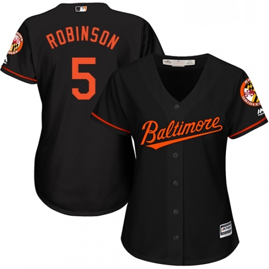 Womens Majestic Baltimore Orioles 5 Brooks Robinson Authentic Black Alternate Cool Base MLB Jersey Womens Majestic Baltimore Orioles 5 Brooks Robinson Authentic Black Alternate Cool Base MLB Jersey
