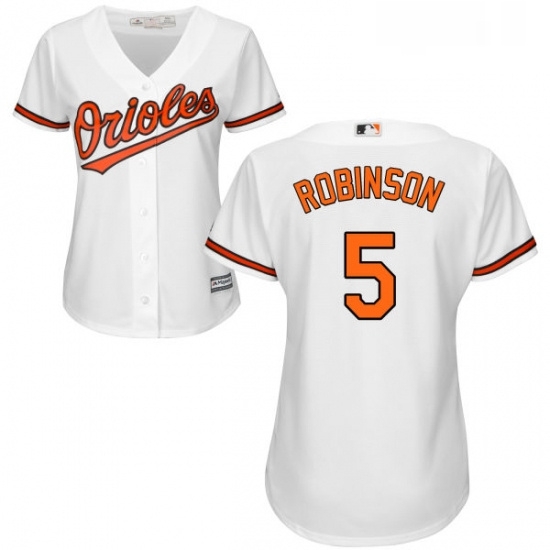 Womens Majestic Baltimore Orioles 5 Brooks Robinson Replica White Home Cool Base MLB Jersey Womens Majestic Baltimore Orioles 5 Brooks Robinson Replica White Home Cool Base MLB Jersey