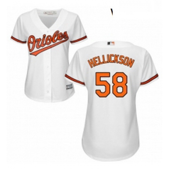 Womens Majestic Baltimore Orioles 58 Jeremy Hellickson Authentic White Home Cool Base MLB Jersey Womens Majestic Baltimore Orioles 58 Jeremy Hellickson Authentic White Home Cool Base MLB Jersey