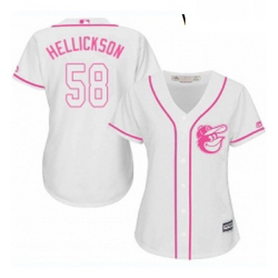 Womens Majestic Baltimore Orioles 58 Jeremy Hellickson Replica White Fashion Cool Base MLB Jersey Womens Majestic Baltimore Orioles 58 Jeremy Hellickson Replica White Fashion Cool Base MLB Jersey