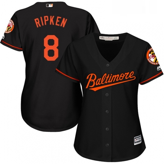 Womens Majestic Baltimore Orioles 8 Cal Ripken Authentic Black Alternate Cool Base MLB Jersey Womens Majestic Baltimore Orioles 8 Cal Ripken Authentic Black Alternate Cool Base MLB Jersey