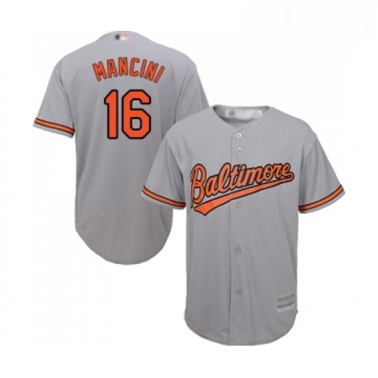 Youth Baltimore Orioles 16 Trey Mancini Replica Grey Road Cool Base Baseball Jersey Youth Baltimore Orioles 16 Trey Mancini Replica Grey Road Cool Base Baseball Jersey