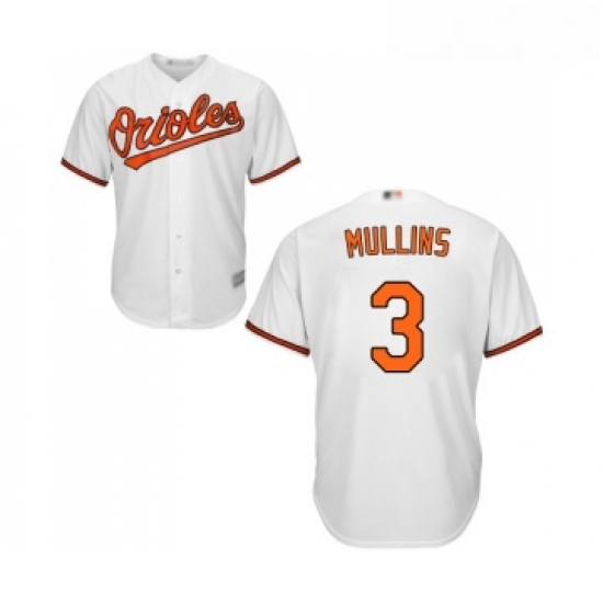 Youth Baltimore Orioles 3 Cedric Mullins Replica White Home Cool Base Baseball Jersey Youth Baltimore Orioles 3 Cedric Mullins Replica White Home Cool Base Baseball Jersey