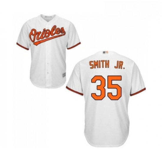 Youth Baltimore Orioles 35 Dwight Smith Jr Replica White Home Cool Base Baseball Jersey Youth Baltimore Orioles 35 Dwight Smith Jr Replica White Home Cool Base Baseball Jersey