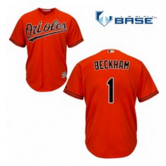 Youth Majestic Baltimore Orioles 1 Tim Beckham Authentic Orange Alternate Cool Base MLB Jersey Youth Majestic Baltimore Orioles 1 Tim Beckham Authentic Orange Alternate Cool Base MLB Jersey