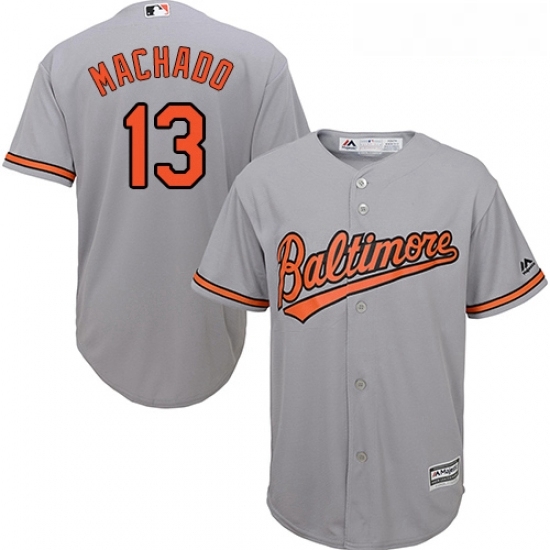 Youth Majestic Baltimore Orioles 13 Manny Machado Authentic Grey Road Cool Base MLB Jersey Youth Majestic Baltimore Orioles 13 Manny Machado Authentic Grey Road Cool Base MLB Jersey