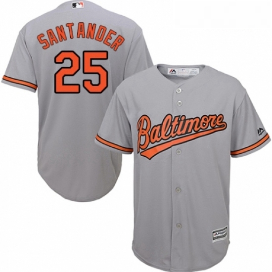 Youth Majestic Baltimore Orioles 25 Anthony Santander Replica Grey Road Cool Base MLB Jersey Youth Majestic Baltimore Orioles 25 Anthony Santander Replica Grey Road Cool Base MLB Jersey