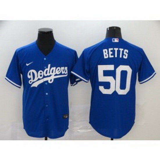MLB Dodgers 50 Mookie Betts Blue 2020 Nike Cool Base Men Jersey MLB Dodgers 50 Mookie Betts Blue 2020 Nike Cool Base Men Jersey