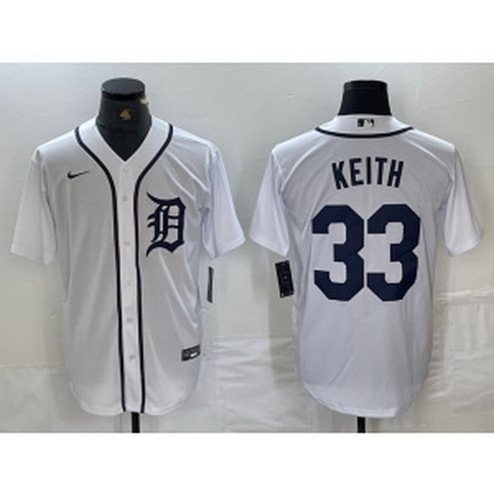 MLB Tigers 33 Keith White Nike Cool Base Men Jersey MLB Tigers 33 Keith White Nike Cool Base Men Jersey