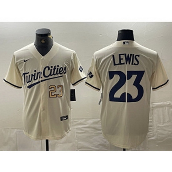 MLB Twins 23 Lewis Cream Nike Cool Base Men Jersey MLB Twins 23 Lewis Cream Nike Cool Base Men Jersey