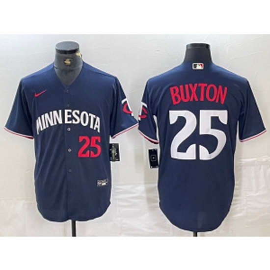 MLB Twins 25 Byron Buxton Navy Nike Cool Base Men Jersey MLB Twins 25 Byron Buxton Navy Nike Cool Base Men Jersey