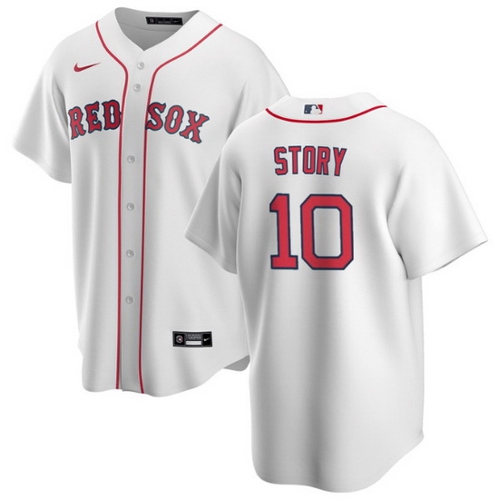 Men Boston Red Sox 10 Trevor Story White Cool Base Stitched Baseball jersey Men Boston Red Sox 10 Trevor Story White Cool Base Stitched Baseball jersey