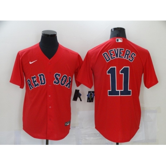 Men Boston Red Sox 11 Rafael Devers Red Game Baseball Jersey Men Boston Red Sox 11 Rafael Devers Red Game Baseball Jersey