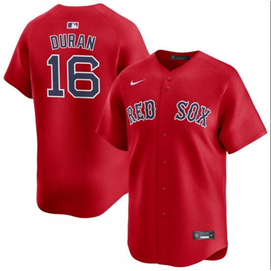 Men Boston Red Sox 16 Jarren Duran Red 2024 Alternate Limited Stitched Baseball Jersey Men Boston Red Sox 16 Jarren Duran Red 2024 Alternate Limited Stitched Baseball Jersey