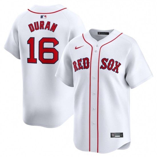 Men Boston Red Sox 16 Jarren Duran White 2024 Home Limited Stitched Baseball Jersey Men Boston Red Sox 16 Jarren Duran White 2024 Home Limited Stitched Baseball Jersey