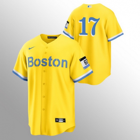 Men Boston Red Sox 17 Nathan Eovaldi Men Nike 2021 City Connect Gold Fans Version MLB Jersey No Name Men Boston Red Sox 17 Nathan Eovaldi Men Nike 2021 City Connect Gold Fans Version MLB Jersey No Name