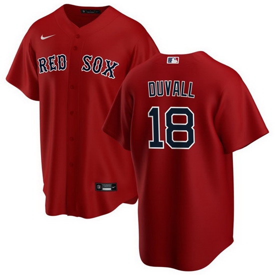 Men Boston Red Sox 18 Adam Duvall Red Cool Base Stitched Baseball Jersey Men Boston Red Sox 18 Adam Duvall Red Cool Base Stitched Baseball Jersey