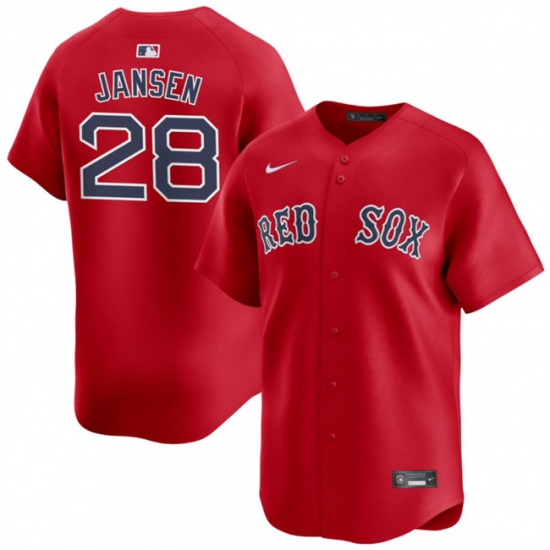 Men Boston Red Sox 28 Danny Jansen Red 2024 Alternate Limited Stitched Baseball Jersey Men Boston Red Sox 28 Danny Jansen Red 2024 Alternate Limited Stitched Baseball Jersey
