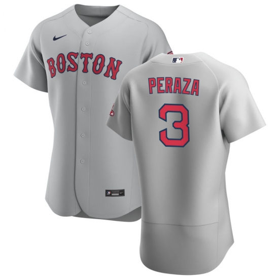 Men Boston Red Sox 3 Jose Peraza Men Nike Gray Road 2020 Flex Base Team MLB Jersey Men Boston Red Sox 3 Jose Peraza Men Nike Gray Road 2020 Flex Base Team MLB Jersey