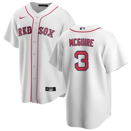 Men Boston Red Sox 3 Reese McGuire White Cool Base Stitched Baseball Jersey Men Boston Red Sox 3 Reese McGuire White Cool Base Stitched Baseball Jersey