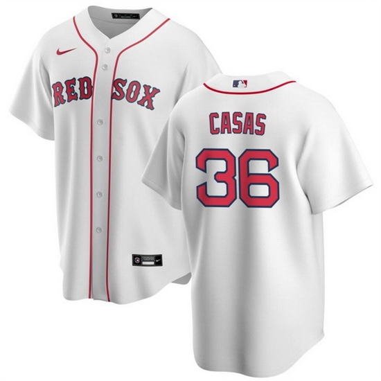 Men Boston Red Sox 36 Triston Casas White Cool Base Stitched Baseball Jersey Men Boston Red Sox 36 Triston Casas White Cool Base Stitched Baseball Jersey