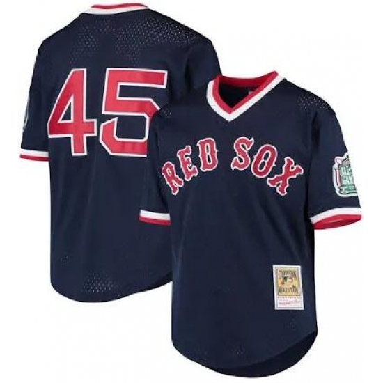 Men Boston Red Sox #45 Pedro martinez Mitchell Ness Blue Jersey Men Boston Red Sox #45 Pedro martinez Mitchell Ness Blue Jersey