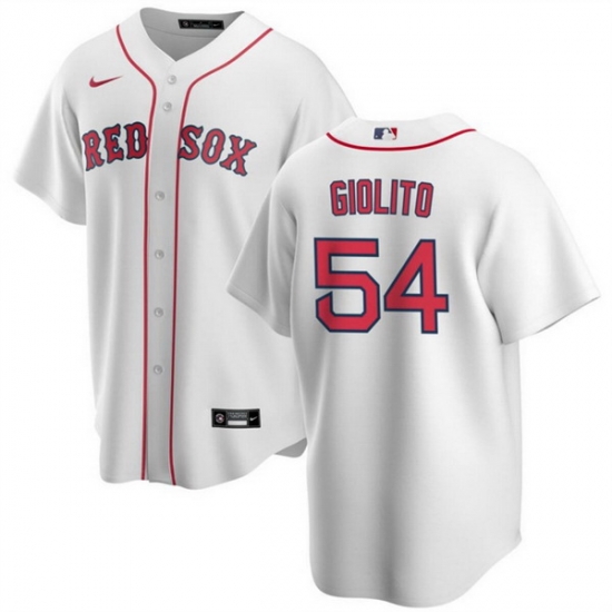 Men Boston Red Sox 54 Lucas Giolito White Cool Base Stitched Baseball Jersey Men Boston Red Sox 54 Lucas Giolito White Cool Base Stitched Baseball Jersey