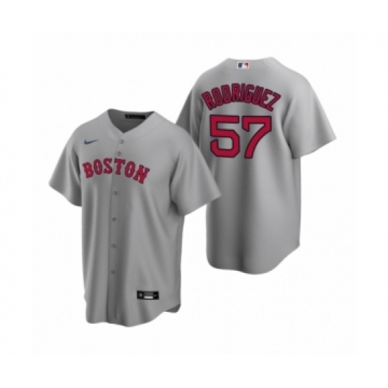 Men Boston Red Sox #57 Eduardo Rodriguez Nike Gray Replica Road Jersey Men Boston Red Sox #57 Eduardo Rodriguez Nike Gray Replica Road Jersey