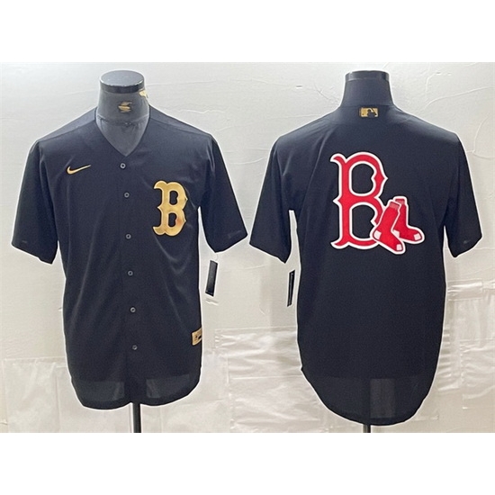 Men Boston Red Sox Black Team Big Logo Cool Base Stitched Baseball Jersey 1 Men Boston Red Sox Black Team Big Logo Cool Base Stitched Baseball Jersey 1