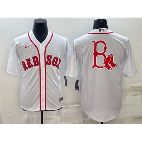 Men Boston Red Sox White Team Big Logo Cool Base Stitched Jersey Men Boston Red Sox White Team Big Logo Cool Base Stitched Jersey