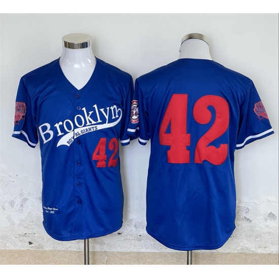 Men Brooklyn Royal Giants 42 Stitched Baseball Jersey Men Brooklyn Royal Giants 42 Stitched Baseball Jersey