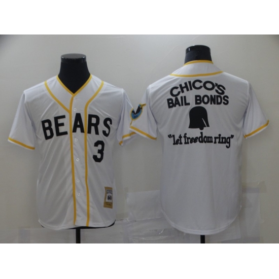 Men Chicago Bears 3 Film Bail Bonds Let Freedom Ring White Base Ball Jersey Men Chicago Bears 3 Film Bail Bonds Let Freedom Ring White Base Ball Jersey