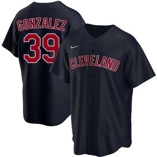 Men Cleveland Guardians 39 Oscar Gonz E1lez Navy Cool Base Stitched Jersey Men Cleveland Guardians 39 Oscar Gonz E1lez Navy Cool Base Stitched Jersey