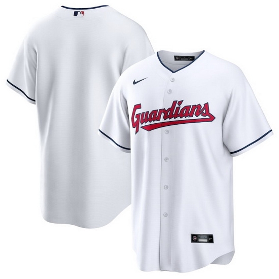 Men Cleveland Guardians Blank White Cool Base Stitched Baseball jersey Men Cleveland Guardians Blank White Cool Base Stitched Baseball jersey