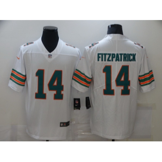 Men Miami Dolphins Ryan Fitzpatrick 14 White Vapor Untouchable Limited Player Football Jersey Men Miami Dolphins Ryan Fitzpatrick 14 White Vapor Untouchable Limited Player Football Jersey