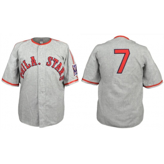 Men Philadelphia Stars Blank Grey 1939 Road Stitched Baseball Jersey Men Philadelphia Stars Blank Grey 1939 Road Stitched Baseball Jersey