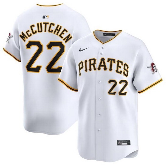 Men Pittsburgh Pirates 22 Andrew McCutchen White Home Limited Stitched Baseball Jersey Men Pittsburgh Pirates 22 Andrew McCutchen White Home Limited Stitched Baseball Jersey