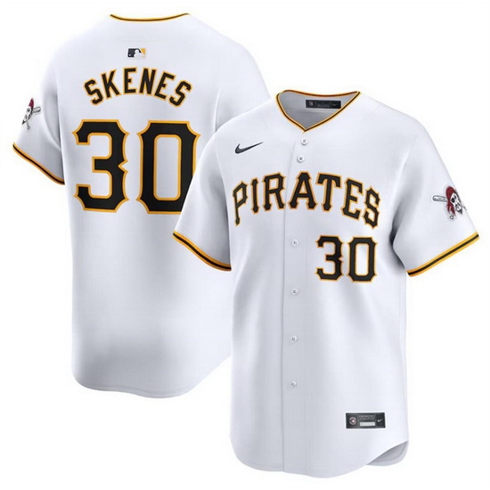 Men Pittsburgh Pirates 30 Paul Skenes White 2024 Home Limited Stitched Baseball Jersey Men Pittsburgh Pirates 30 Paul Skenes White 2024 Home Limited Stitched Baseball Jersey