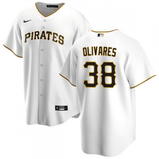 Men Pittsburgh Pirates 38 Edward Olivares White Cool Base Stitched Baseball Jersey Men Pittsburgh Pirates 38 Edward Olivares White Cool Base Stitched Baseball Jersey