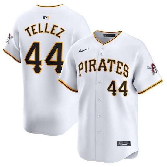 Men Pittsburgh Pirates 44 Rowdy Tellez White Home Limited Stitched Baseball Jersey Men Pittsburgh Pirates 44 Rowdy Tellez White Home Limited Stitched Baseball Jersey