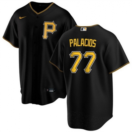 Men Pittsburgh Pirates 77 Joshua Palacios Black Cool Base Stitched Baseball Jersey Men Pittsburgh Pirates 77 Joshua Palacios Black Cool Base Stitched Baseball Jersey