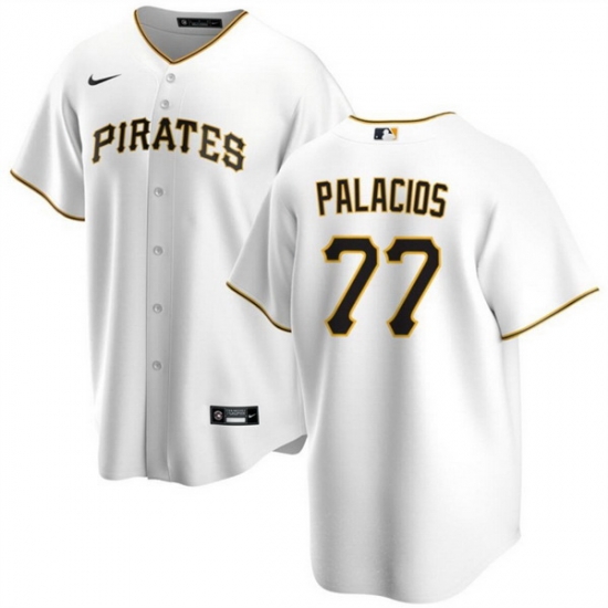 Men Pittsburgh Pirates 77 Joshua Palacios White Cool Base Stitched Baseball Jersey Men Pittsburgh Pirates 77 Joshua Palacios White Cool Base Stitched Baseball Jersey
