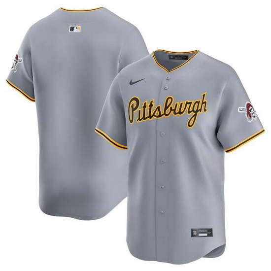 Men Pittsburgh Pirates Blank Grey Away Limited Stitched Baseball Jersey Men Pittsburgh Pirates Blank Grey Away Limited Stitched Baseball Jersey