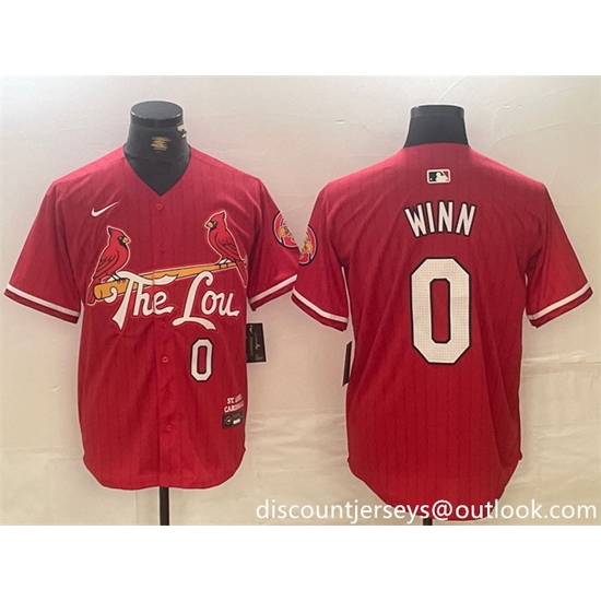 Men St Louis Cardinals 0 Masyn Winn Red 2024 City Connect Limited Stitched Baseball Jersey Men St Louis Cardinals 0 Masyn Winn Red 2024 City Connect Limited Stitched Baseball Jersey