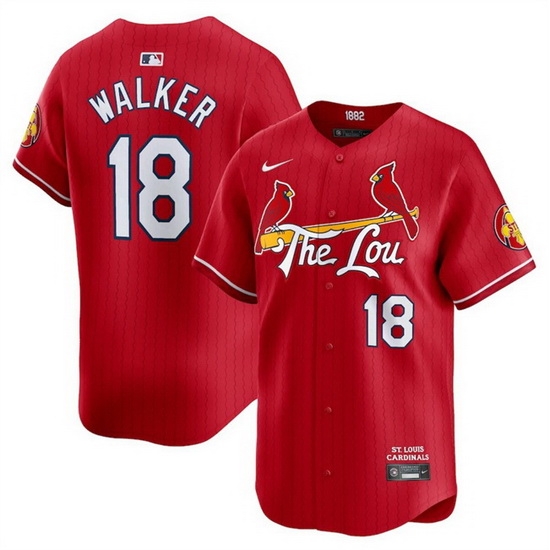 Men St Louis Cardinals 18 Jordan Walker Red 2024 City Connect Limited Stitched Baseball Jersey Men St Louis Cardinals 18 Jordan Walker Red 2024 City Connect Limited Stitched Baseball Jersey