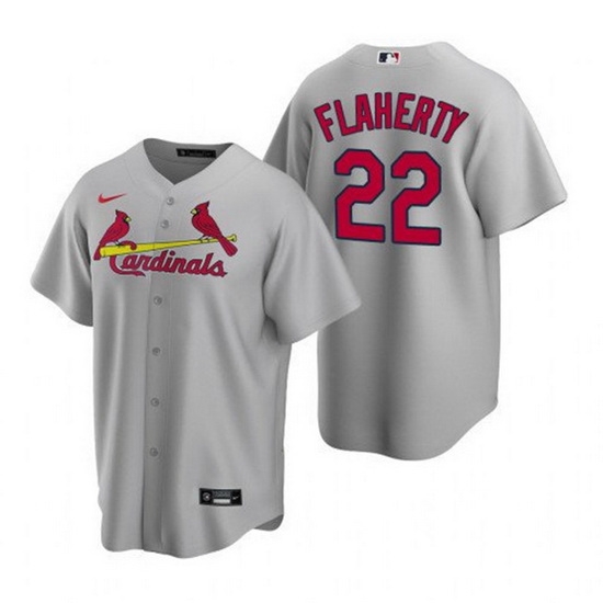 Men St Louis Cardinals 22 Jack Flaherty Grey Cool Base Stitched Jersey Men St Louis Cardinals 22 Jack Flaherty Grey Cool Base Stitched Jersey